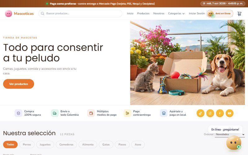 Tienda de ejemplo Mascoticas